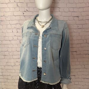 CLEO Light Blue Denim Jean Jacket, great condition